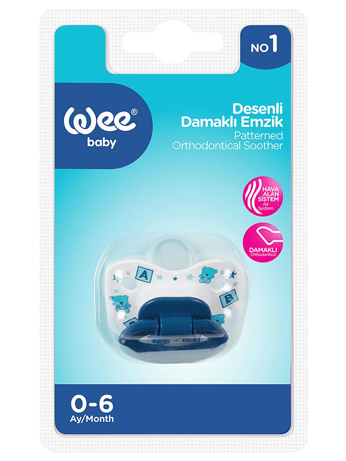 Wee Baby Damaklı Emzik No:1 - Mavi