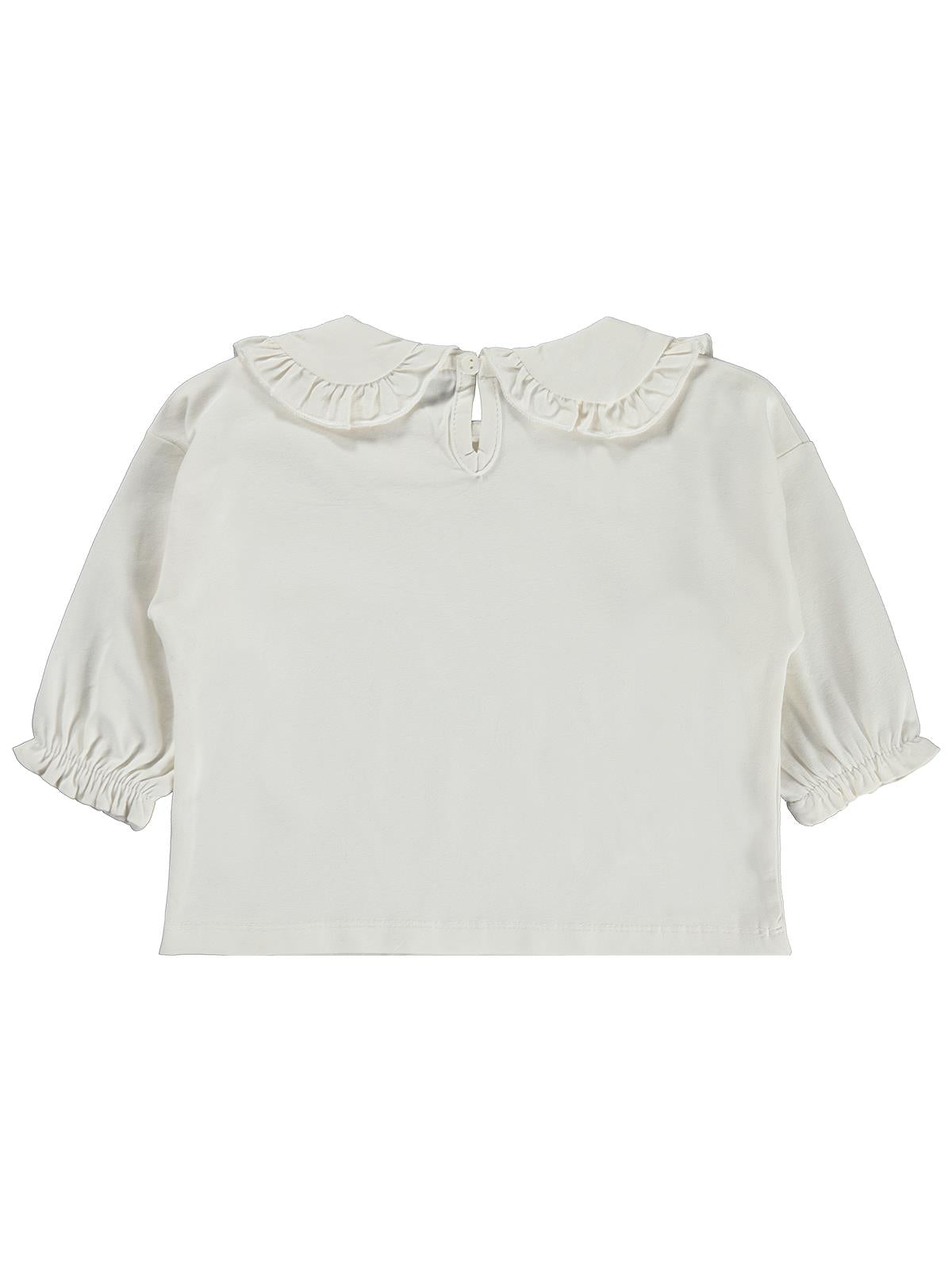 Civil Baby Bebe Yakalı Kalp Nakış 6-18 Ay Sweatshirt - Ekru