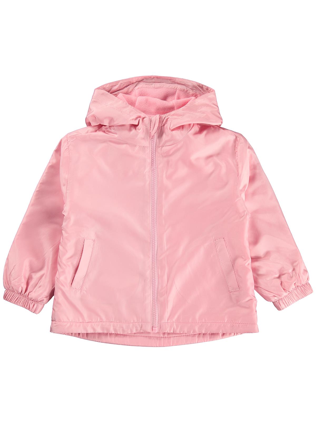 Civil Girls Polarlı Düz 2-5 Yaş Yağmurluk - Pudra