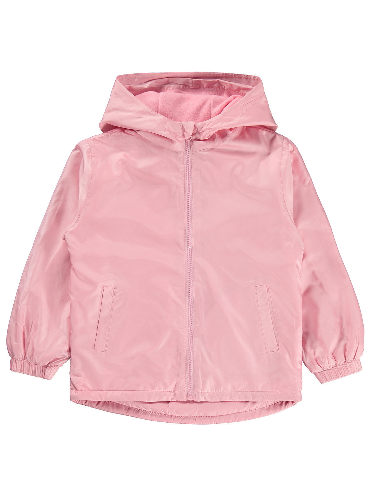 Civil Girls Polarlı Düz 10-13 Yaş Yağmurluk - Pudra