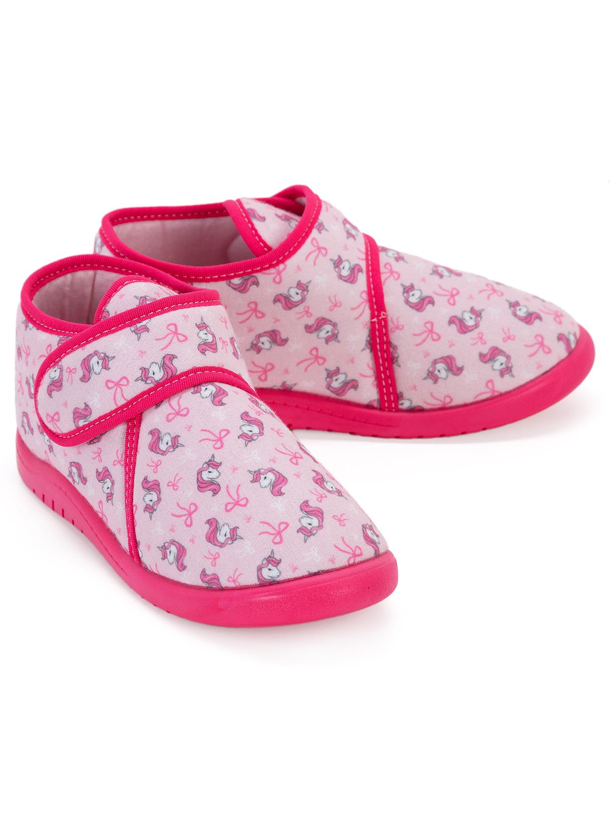 Civil Girls Unicorn Baskılı 27-32 Numara Panduf - Açık Camel