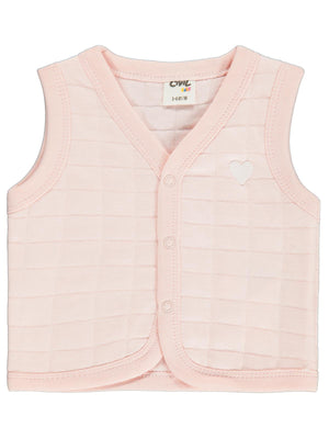 Civil Baby Kalp Nakışlı 3-18 Ay Yelek - Pembe
