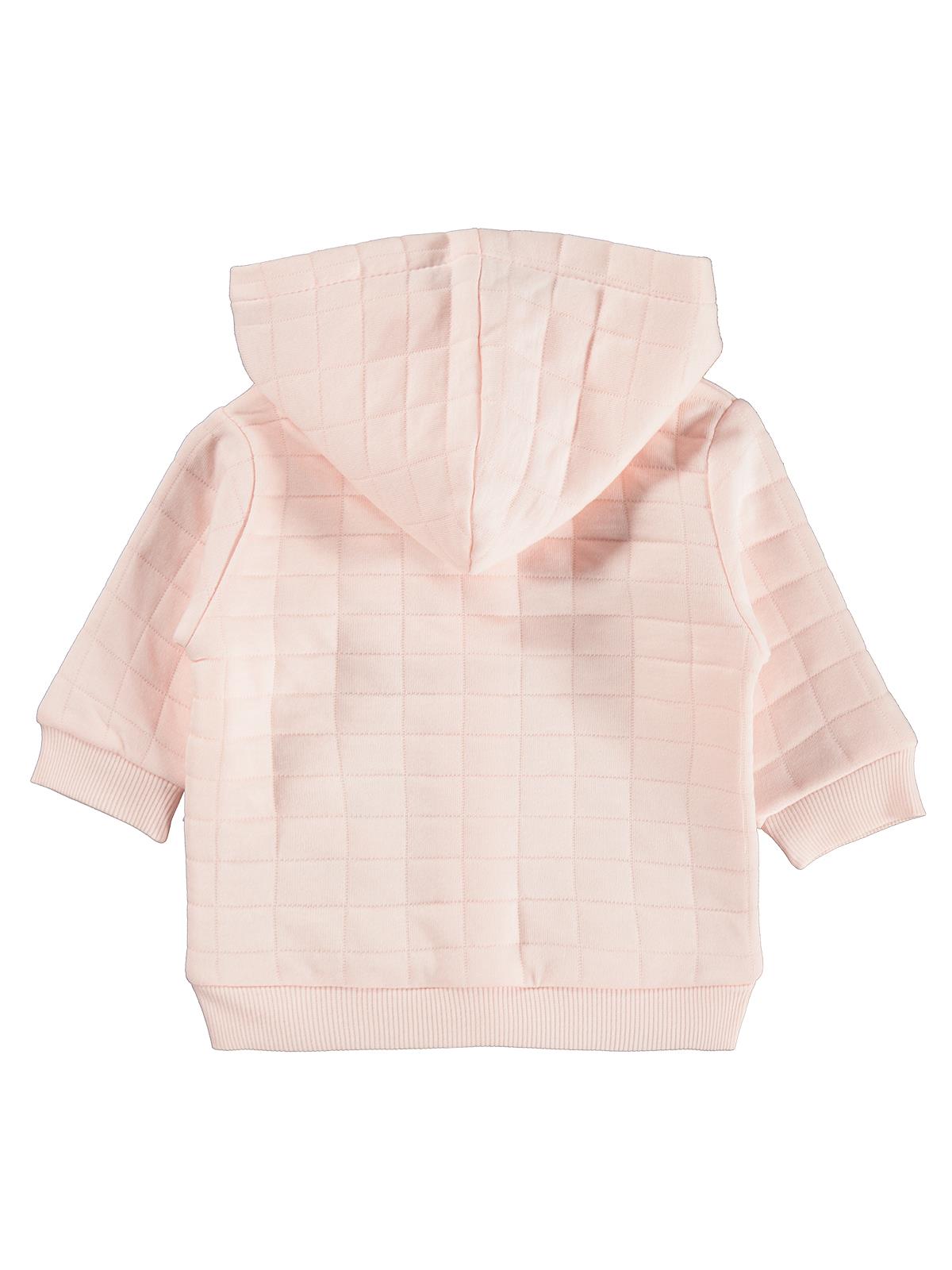 Civil Baby Kalp Nakışlı Kapüşonlu 3-18 Ay Hırka - Pembe