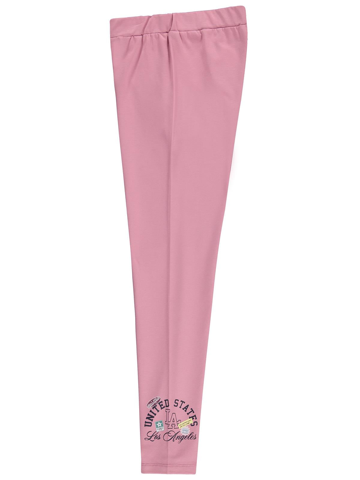 Civil Girls LA Baskılı 10-13 Yaş Tayt - Pembe