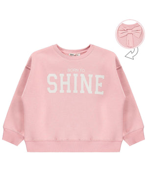 Civil Girls Born to Shine 6-9 Yaş Sweatshirt - Pudra