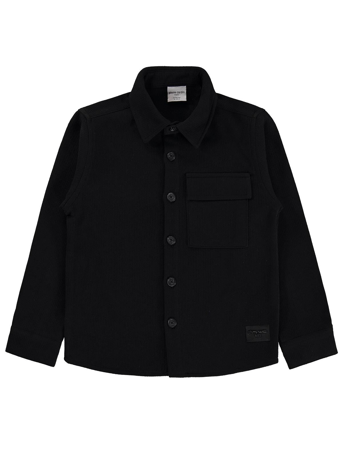 Pierre Cardin Tek Ceplii 10-12 Yaş Gömlek - Siyah