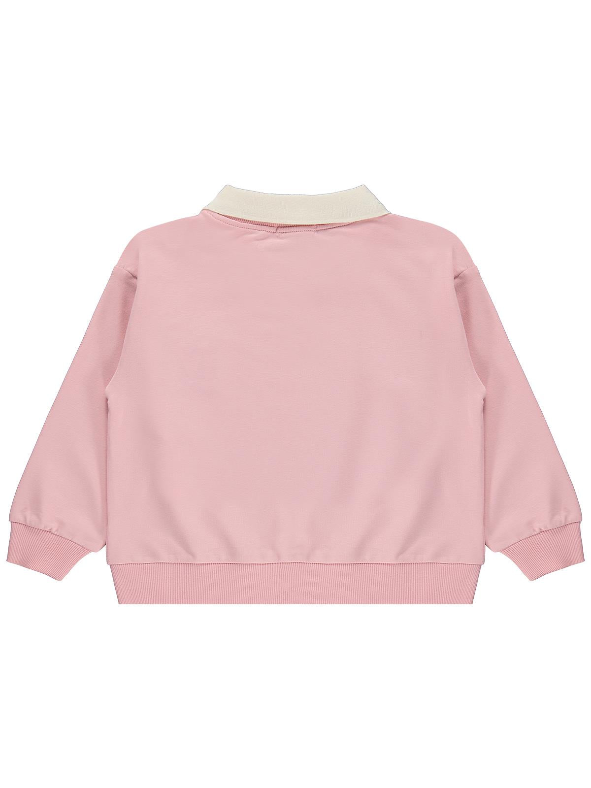 Civil Girls Polo Yaka 6-9 Yaş Sweatshirt - Pudra