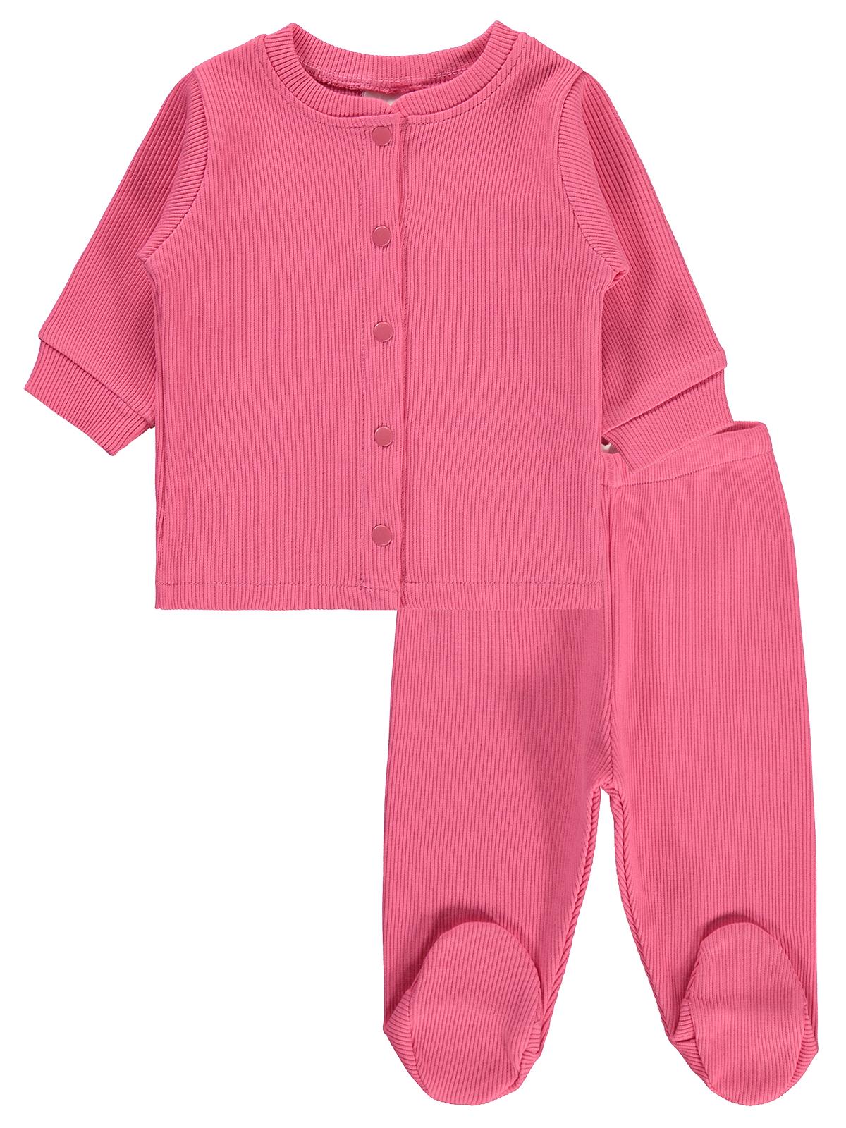 Civil Baby Basıc Patikli 1-9 Ay Pijama Takımı - Fusya