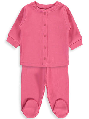 Civil Baby Basıc Patikli 1-9 Ay Pijama Takımı - Fusya