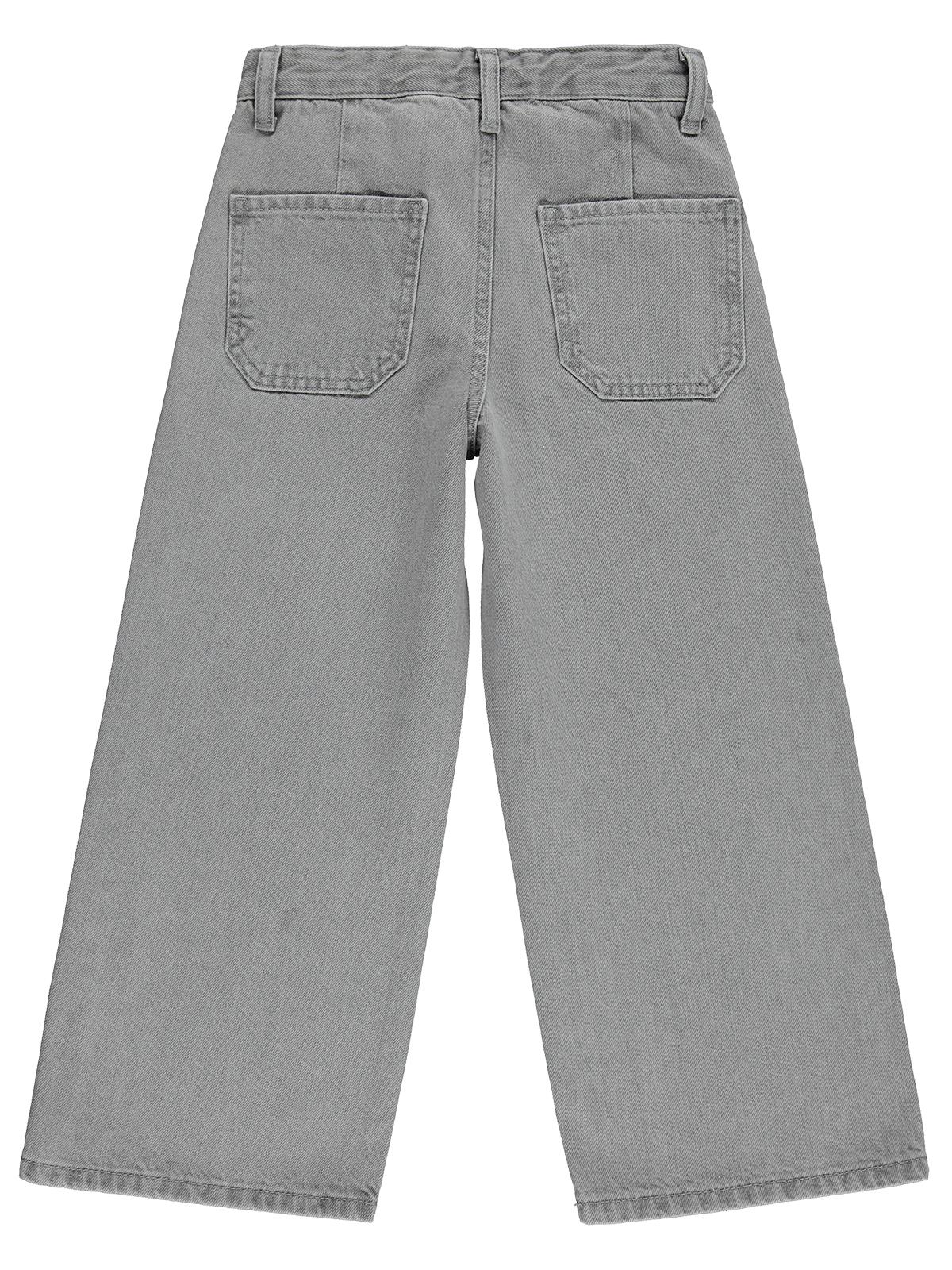Civil Girls Önü Cepli 6-9 Yaş Pantolon Kot - Gri