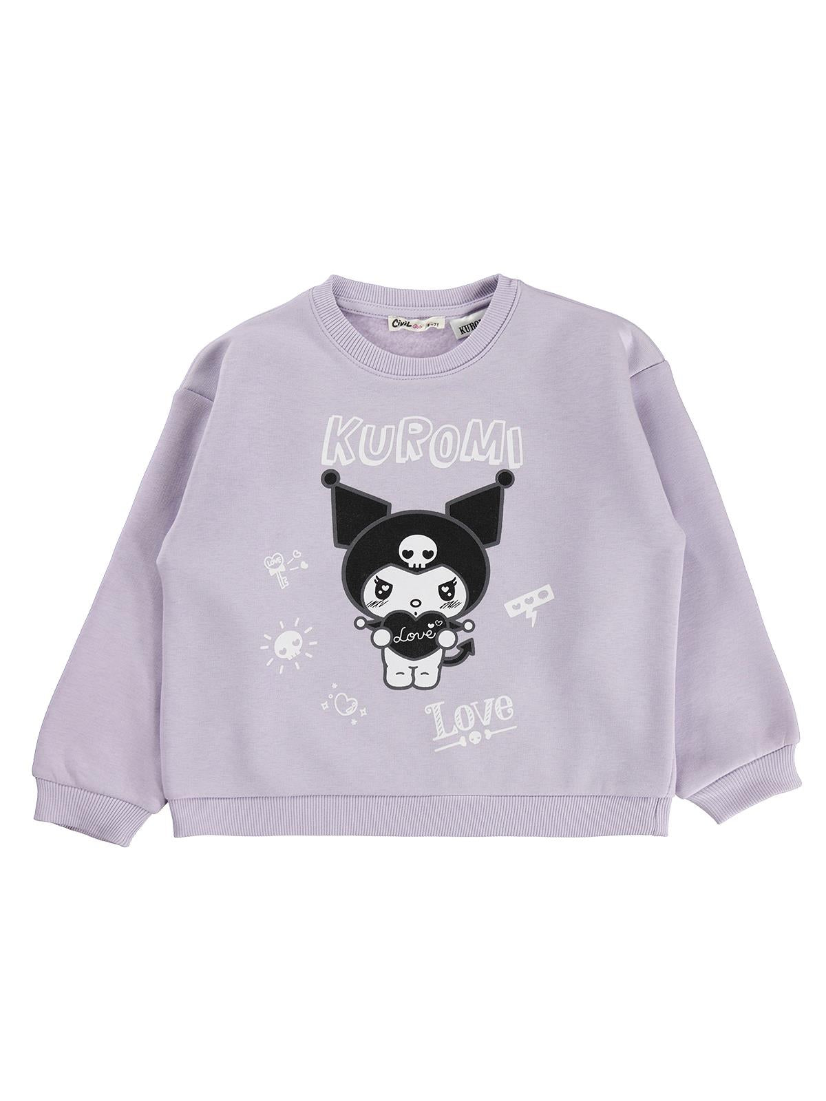 Kuromi 6-9 Yaş Sweatshirt - Lila