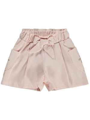 Civil Baby Cepli Fiyonklu 6-18 Ay Şort - Pudra