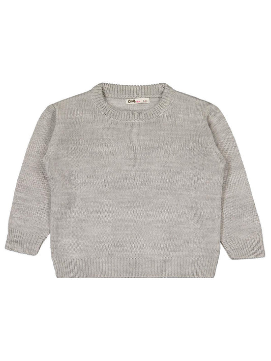 Civil Girls Düz 2-5 Yaş Kazak - Gri