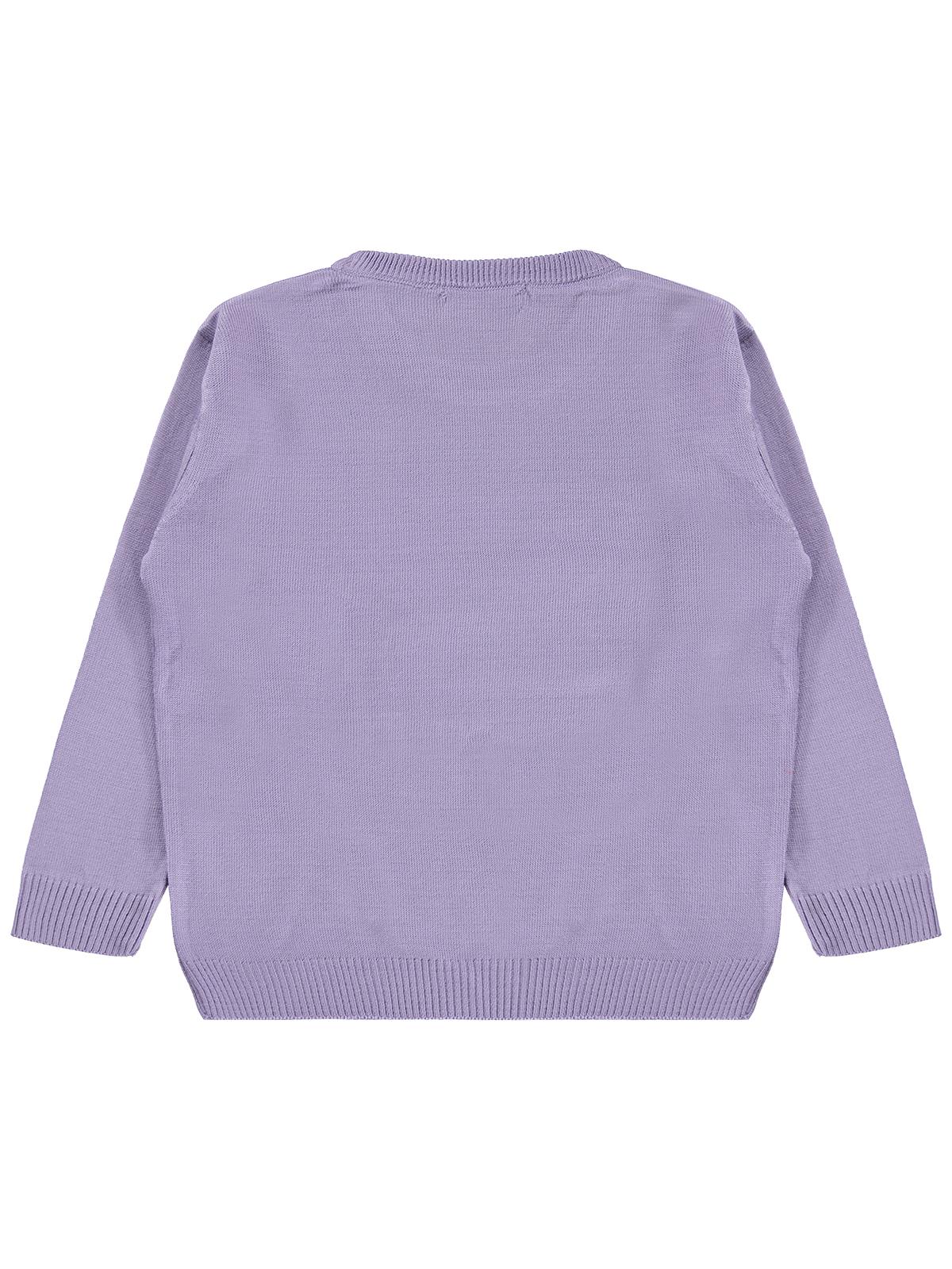 Civil Girls Kelebek Desenli 6-9 Yaş Kazak  - Lila