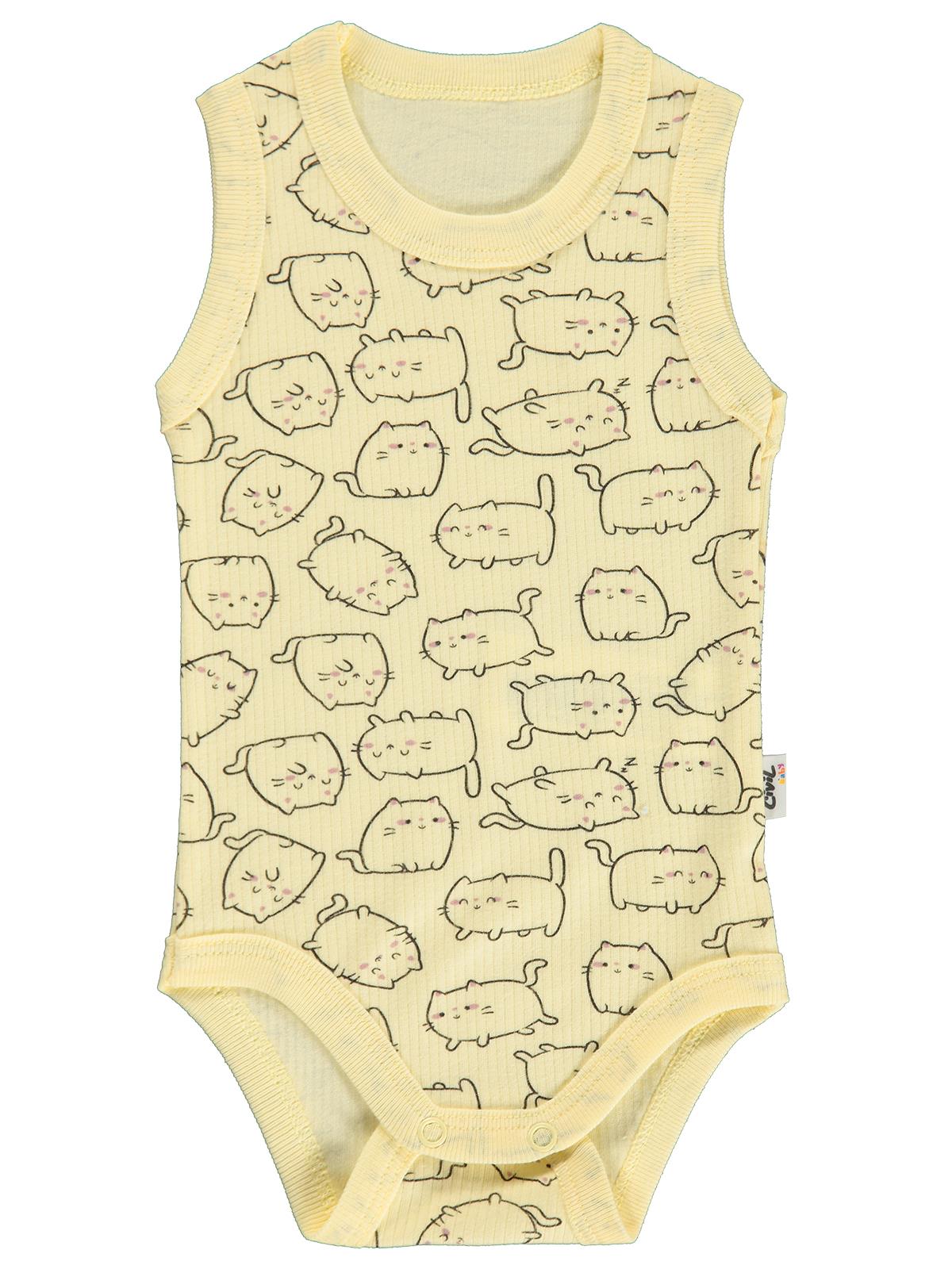 Civil Baby Kedi Empirme 1-36 Ay Çıtçıtlı Badi - Sarı