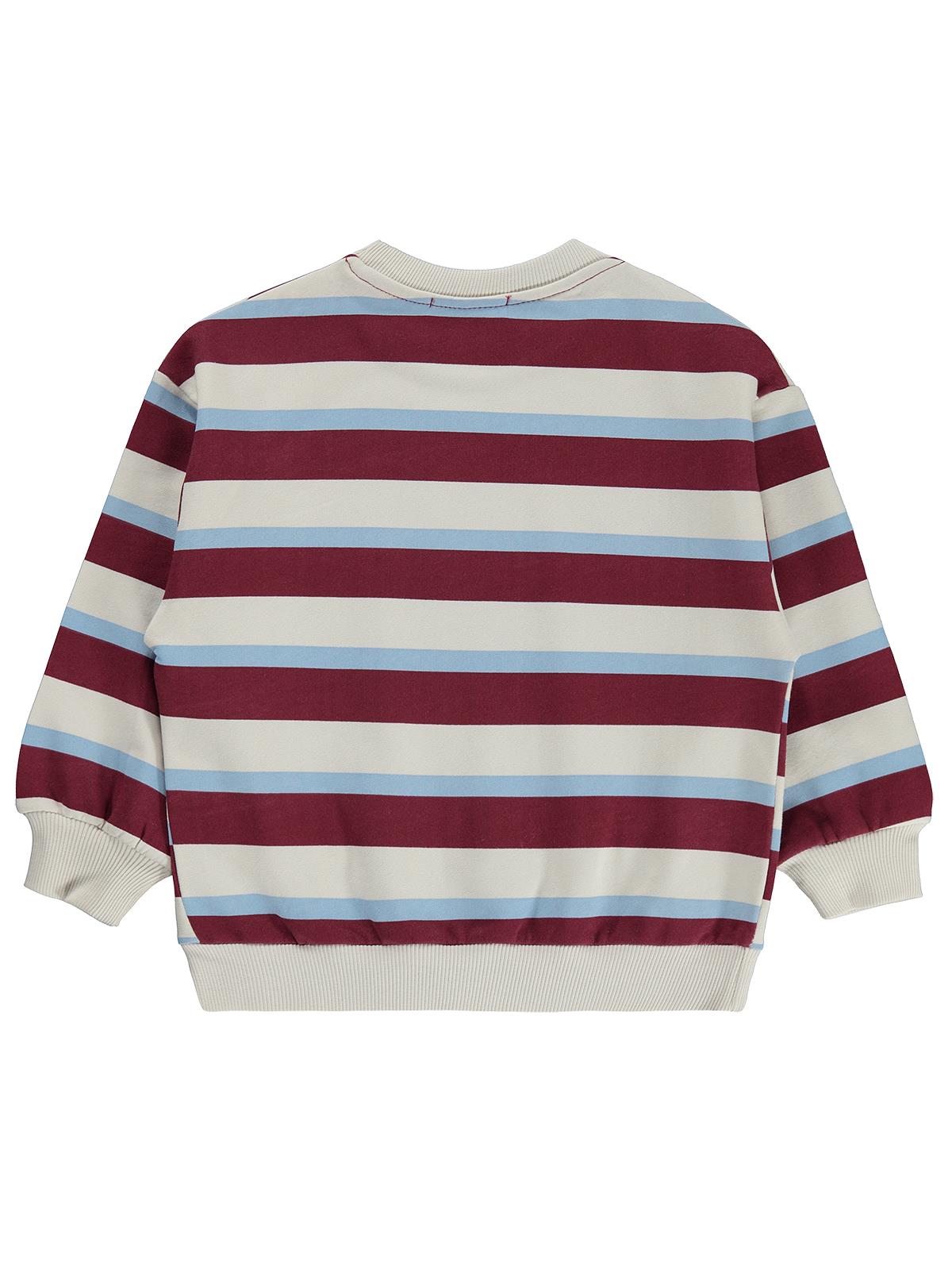 Civil Boys Çizgili 2-5 Yaş Sweatshirt - Bordo