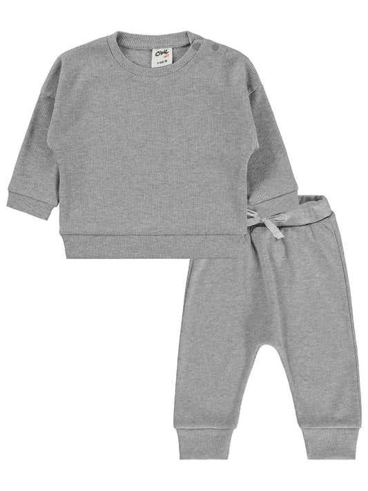 Civil Baby Cvl Baskılı Basic 6-18 Ay Takım - Gri