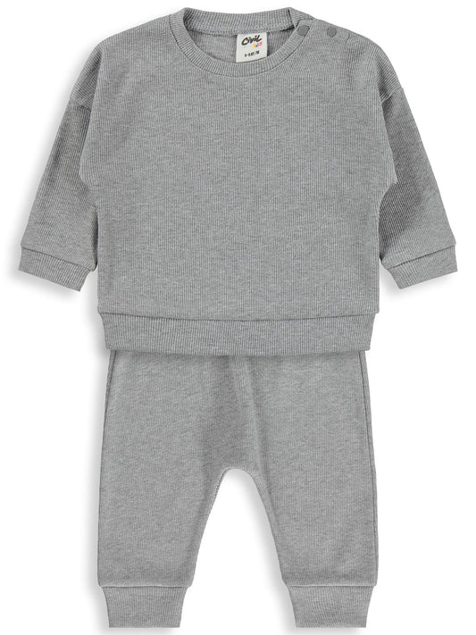 Civil Baby Cvl Baskılı Basic 6-18 Ay Takım - Gri