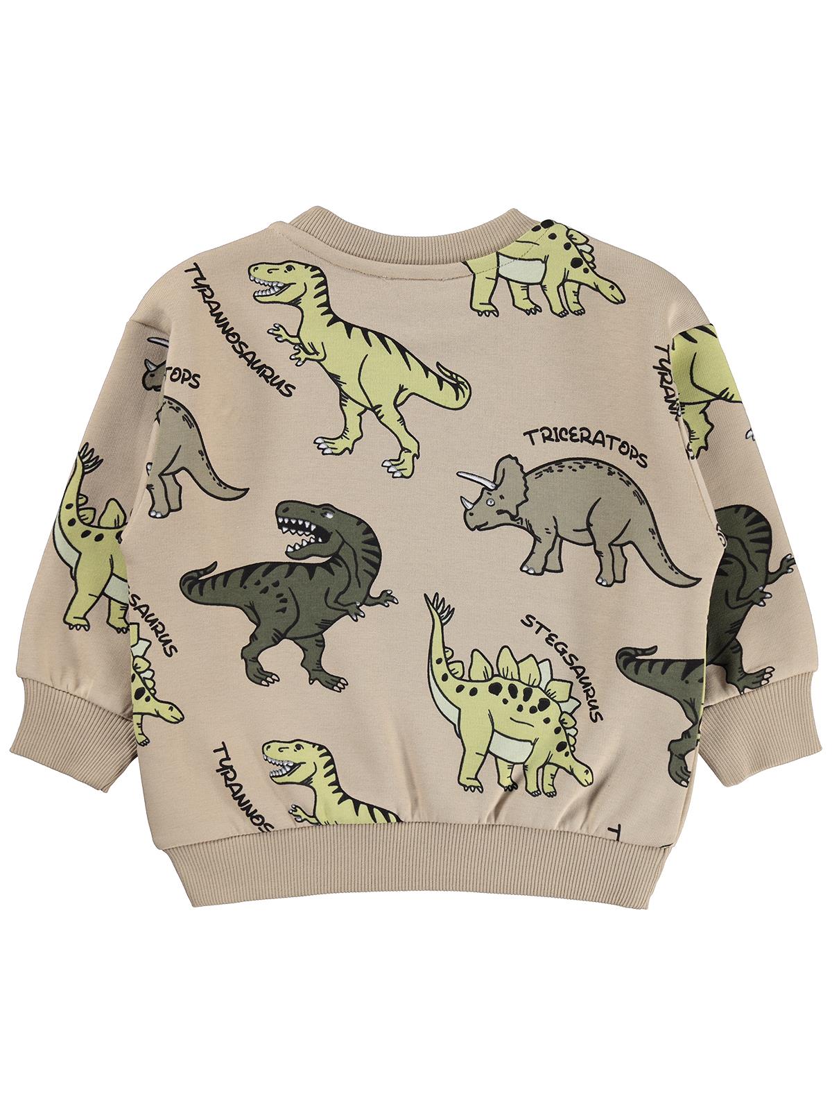 Civil Boys Dınosaur Empirme 2-5 Yaş Sweatshirt - Bej