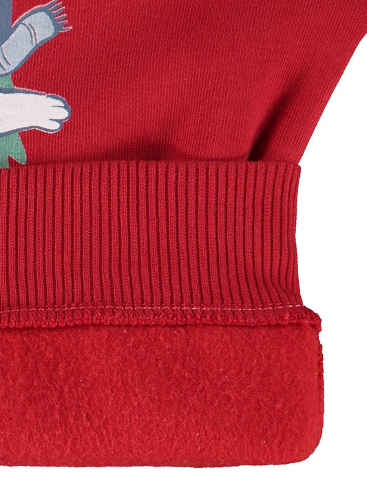 Civil Boys Erkek Çocuk Explore Baskılı Sweatshirt | 3 İp Uzun Kol | Okul Kreş ve Günlük Kullanım - Kırmızı