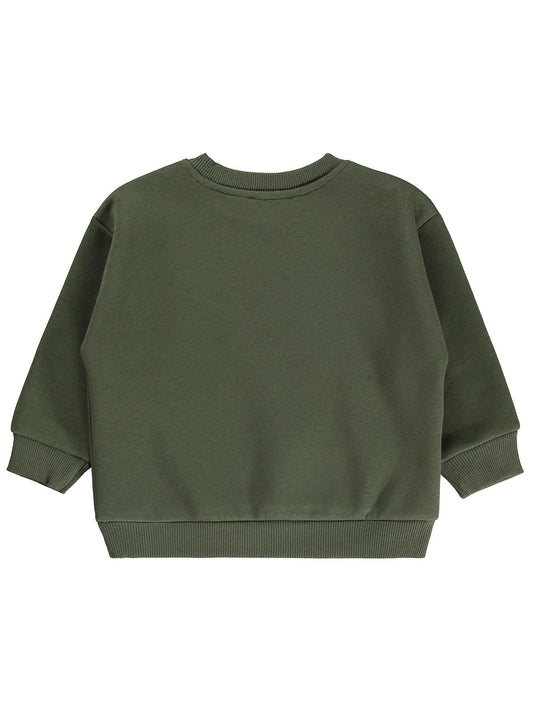Civil Boys Dınosaur Baskılı 2-5 Yaş Sweatshirt - Haki
