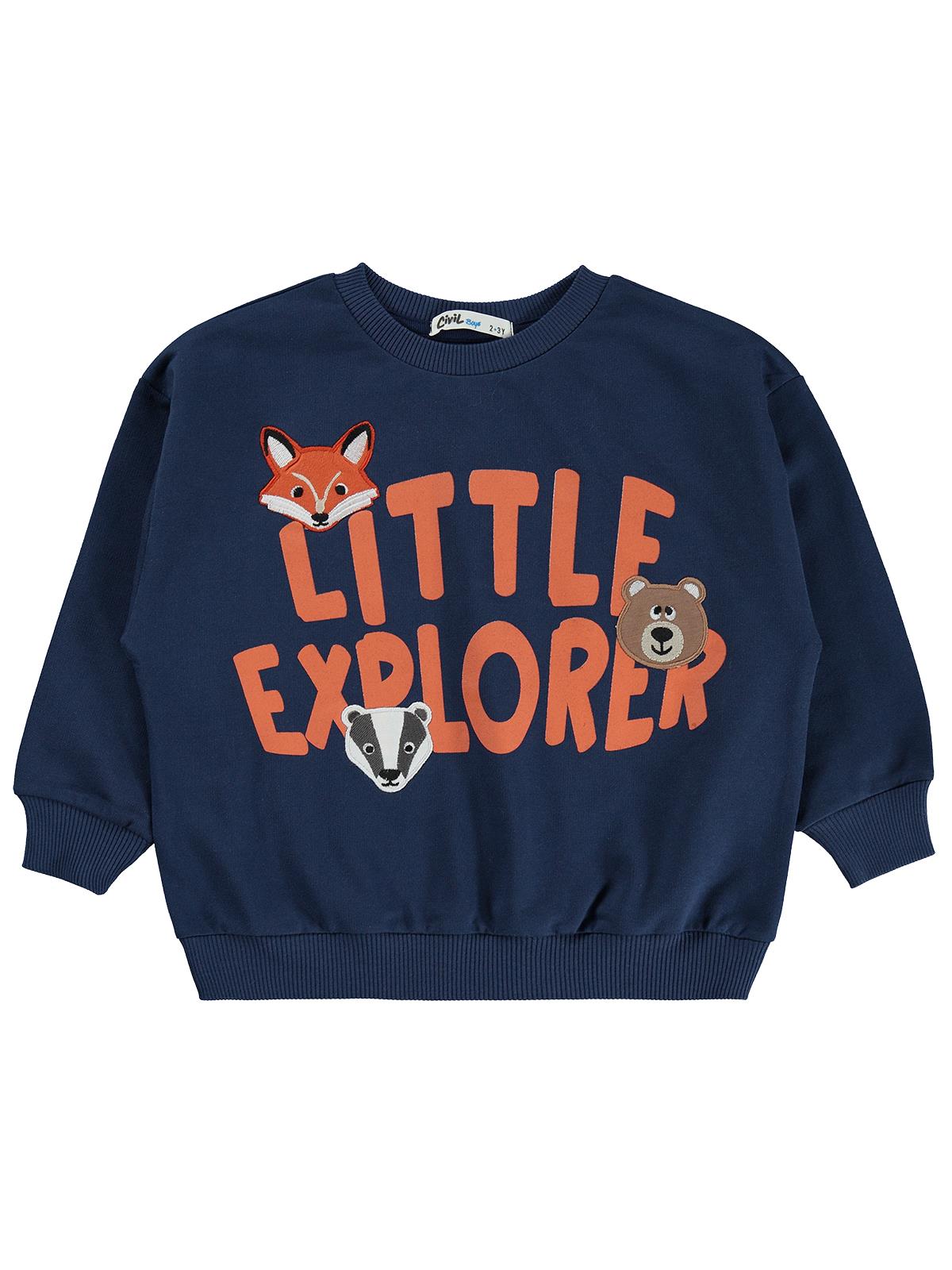 Civil Boys Little Baskılı 2-5 Yaş Sweatshirt - Lacivert
