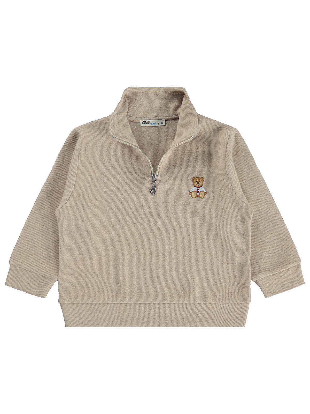 Civil Boys Chill Day Baskılı 2-5 Yaş Sweatshirt - Bej