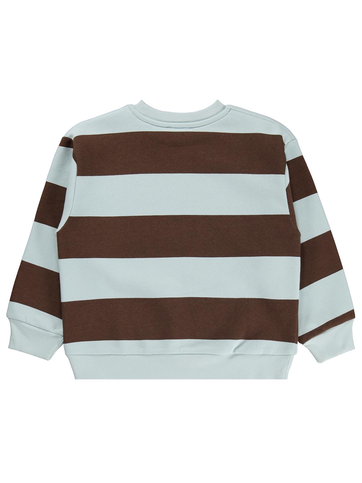 Civil Boys Çizgili 6-9 Yaş Sweatshirt - Mavi