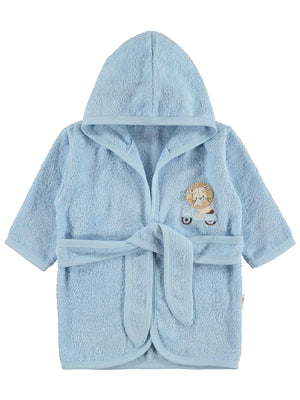 Civil Baby Aslan Nakışlı Bornoz - Mavi