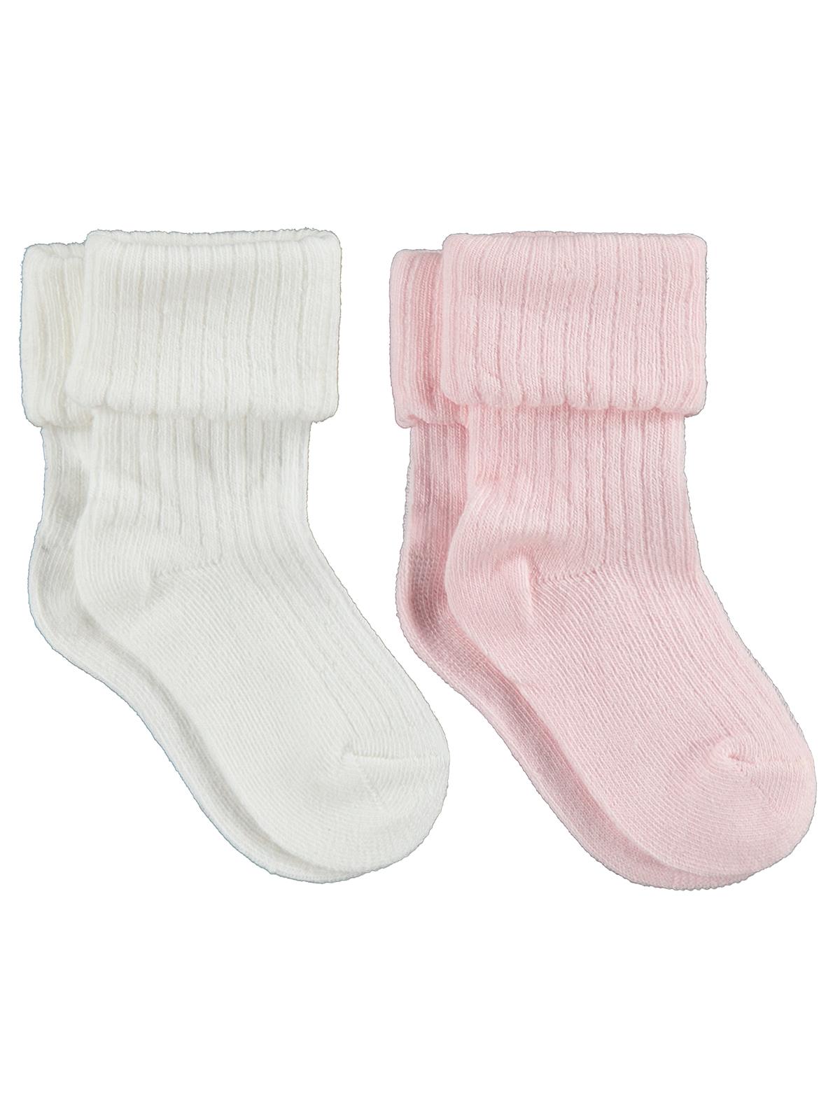Civil Baby Basic Kıvrık 2'li 6- Bebek Kız Çorap Set