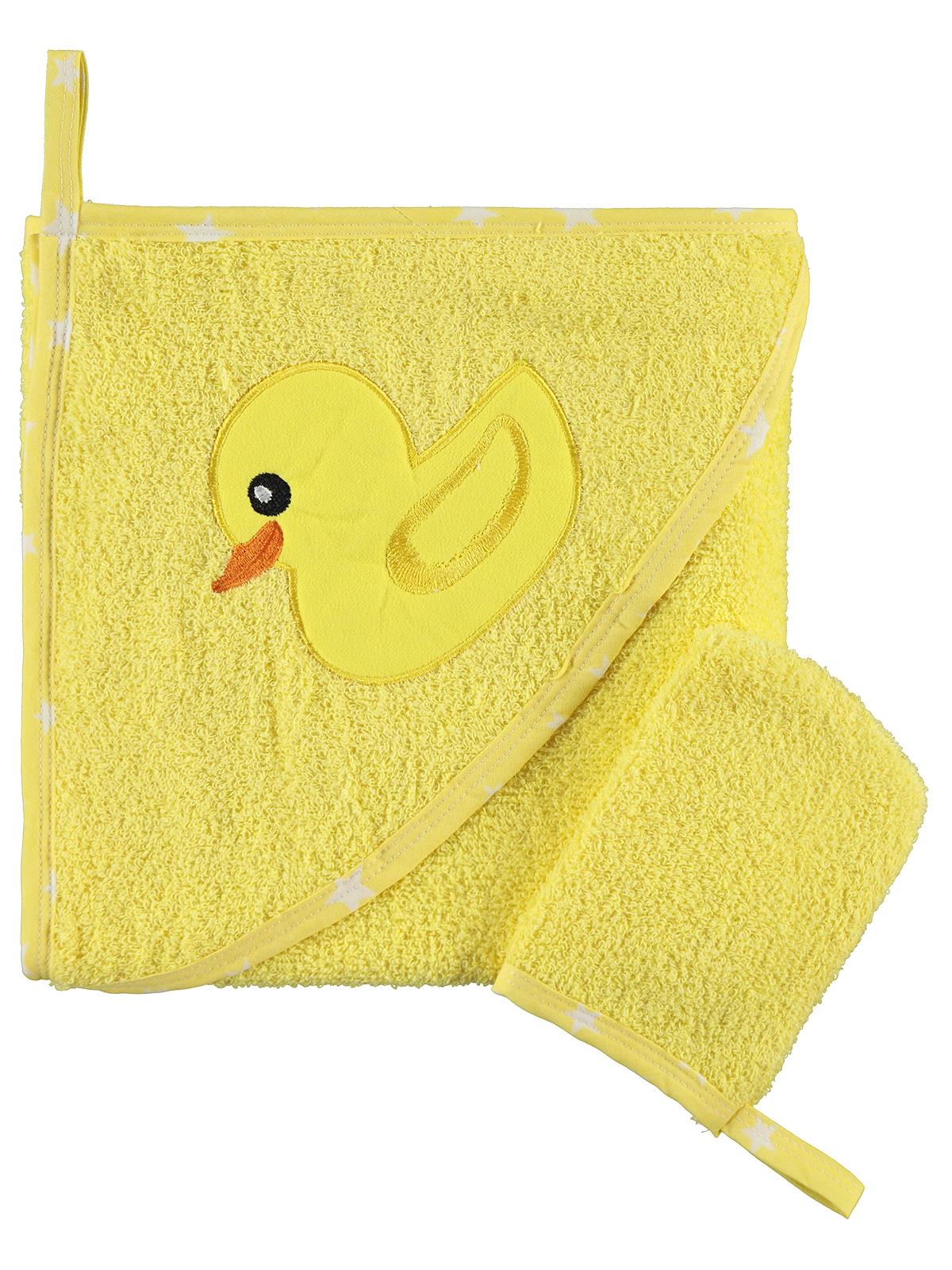 Civil Baby Minik Ördek Nakışlı Havlu - Sarı