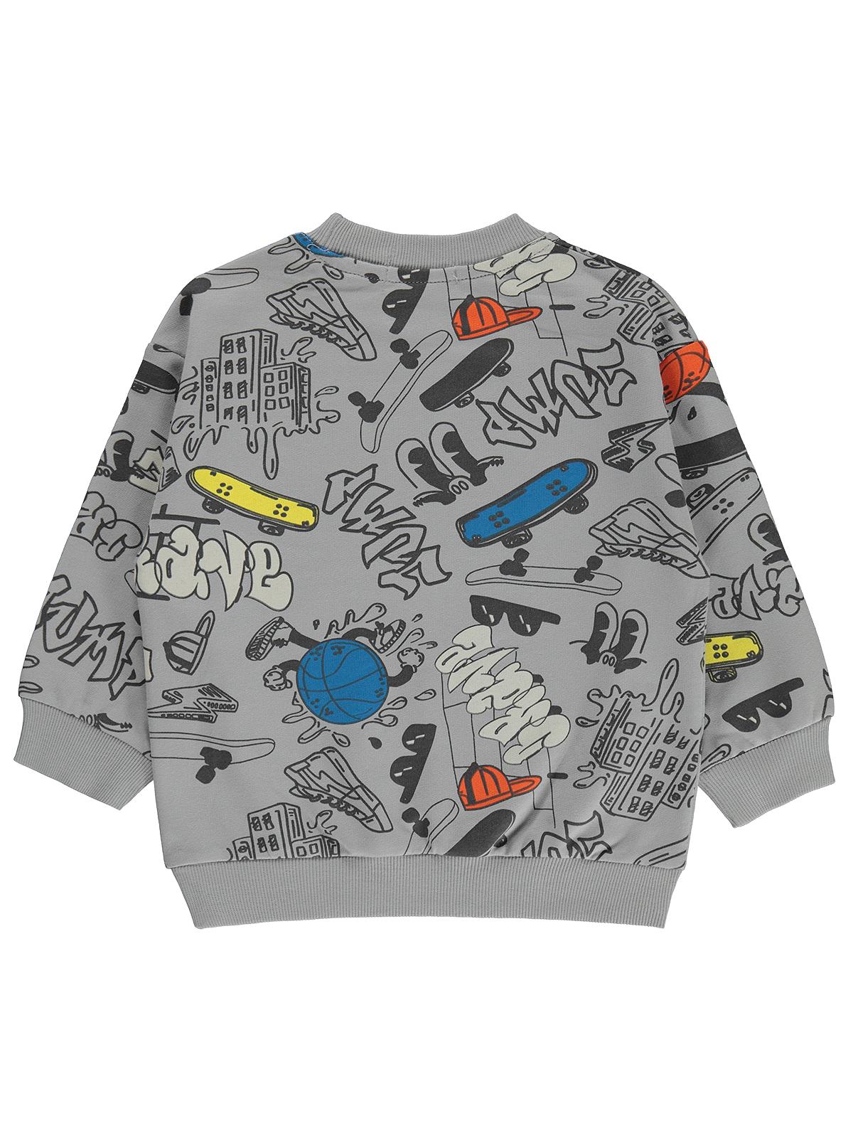 Civil Boys Graffiti Empirme 2-5 Yaş Sweatshirt - Gri