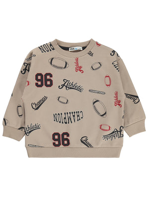 Civil Boys Champıon Empirmeli 2-5 Yaş Sweatshirt - Bej