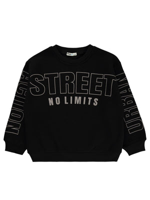 Civil Boys No Limits Baskılı 10-13 Yaş Sweatshirt - Siyah