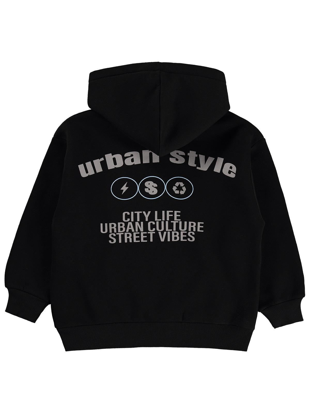 Civil Boys Urban Style Baskılı 10-13 Yaş Sweatshirt - Siyah