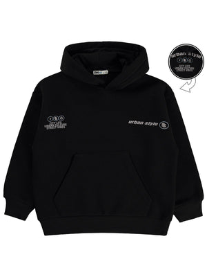 Civil Boys Urban Style Baskılı 10-13 Yaş Sweatshirt - Siyah