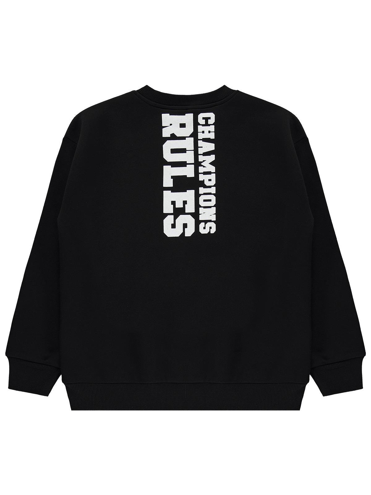 Civil Boys Varsıty League Baskılı 10-13 Yaş Sweatshirt - Siyah