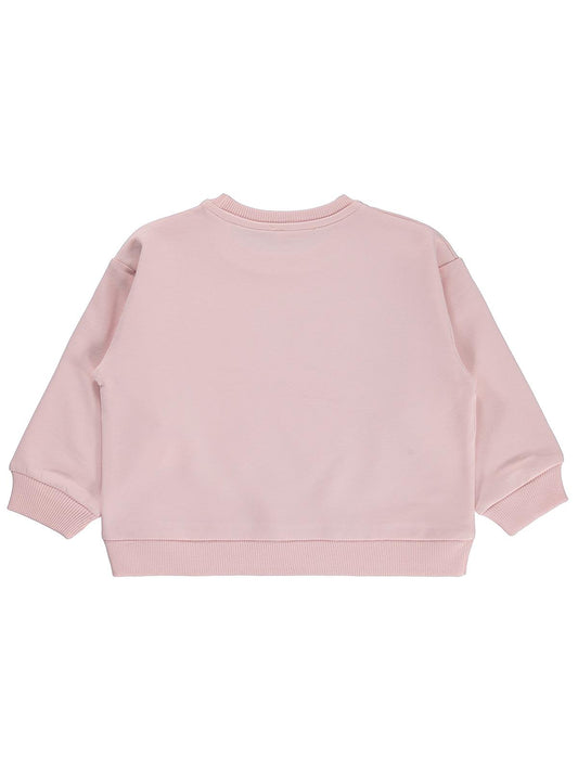 Civil Girls Kelebek Nakışlı 2-5 Yaş Sweatshirt - Pembe