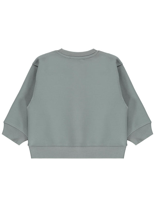 Civil Erkek Çocuk Basic Sweatshirt | Oysho Uzun Kol Bisiklet Yaka | Okul Kreş ve Günlük Kullanım - Gri