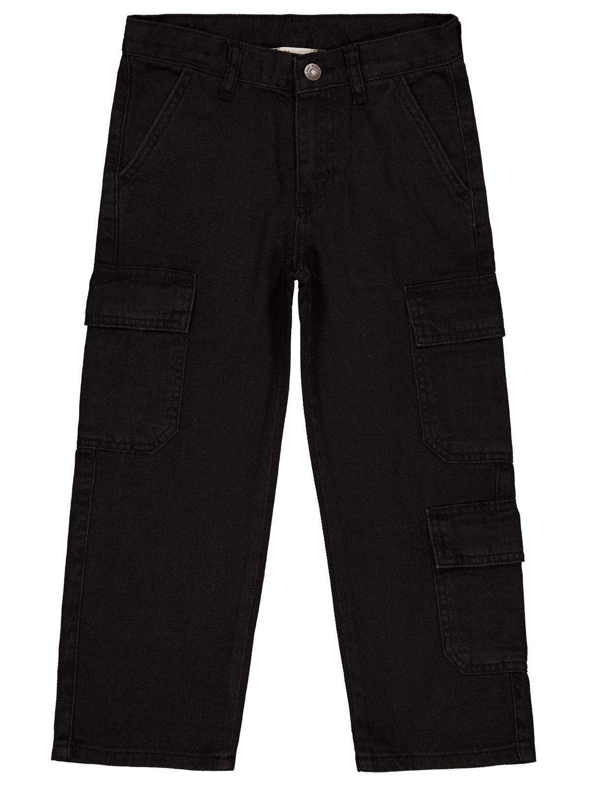 Civil Boys Kargo Cepli 6-9 Yaş Pantolon Kot - Siyah