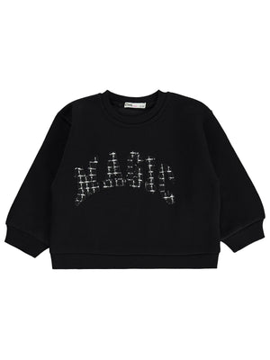 Civil Girls Magic Nakışlı 2-5 Yaş Sweatshirt - Siyah