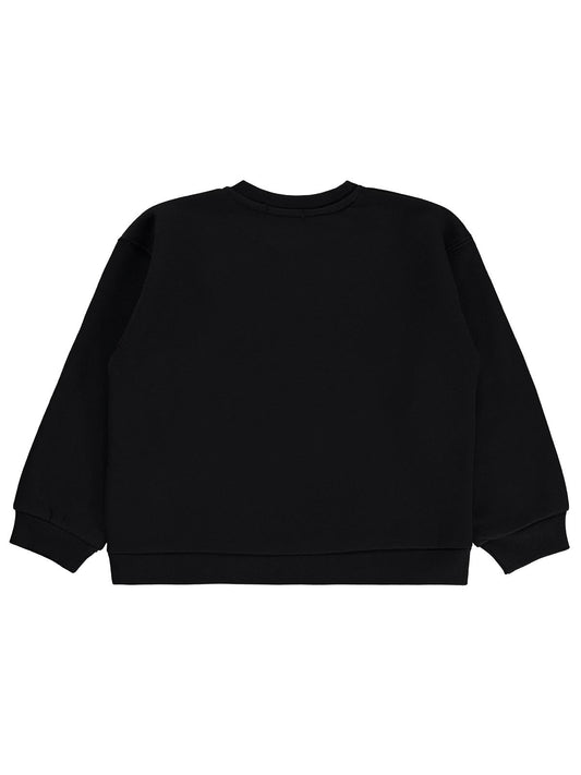 Civil Girls Magic Nakışlı 6-9 Yaş Sweatshirt - Siyah