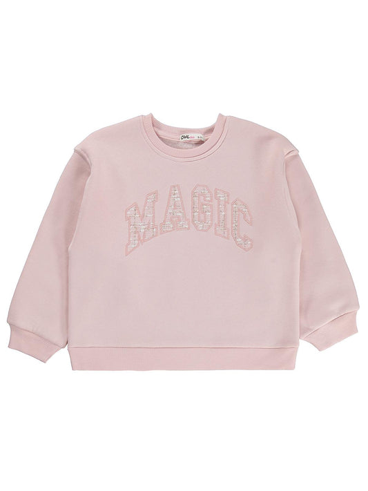 Civil Girls Magic Nakışlı 6-9 Yaş Sweatshirt - Pembe