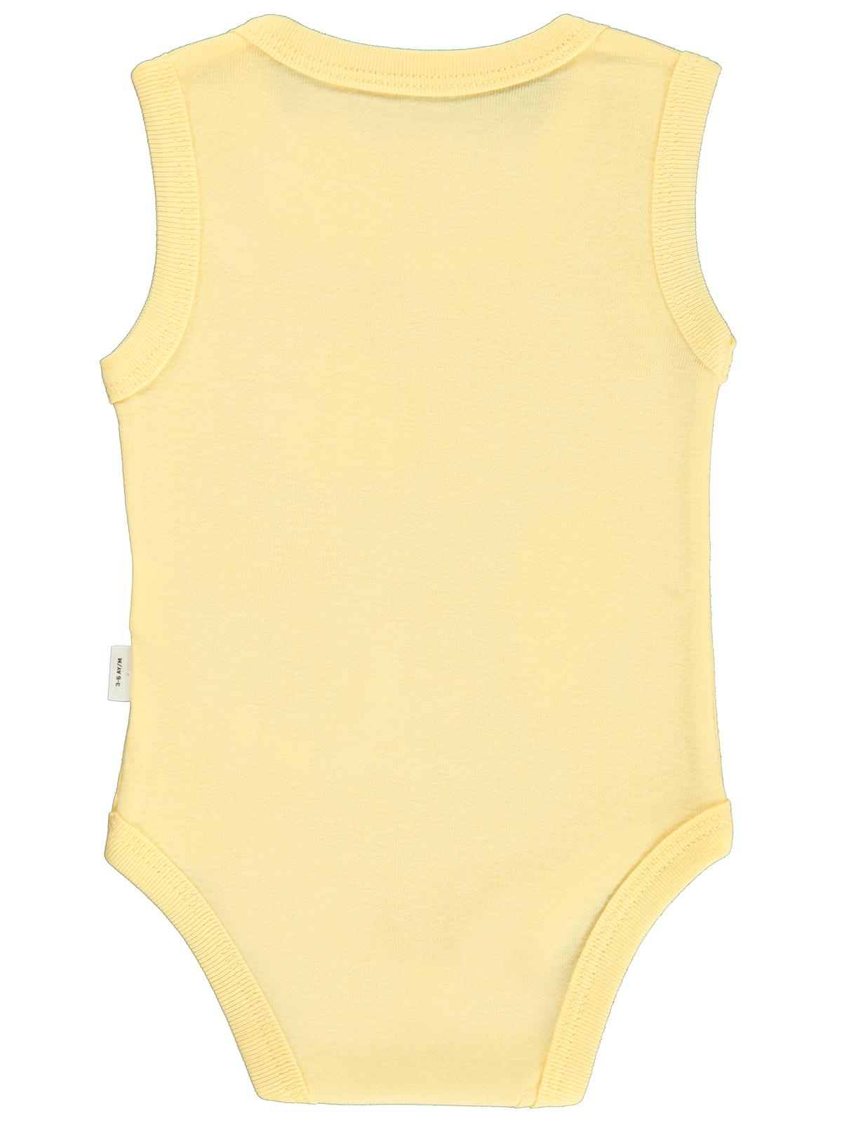 Civil Baby Dondurma Baskılı 1-36 Yaş Çıtçıtlı Badi - Sarı