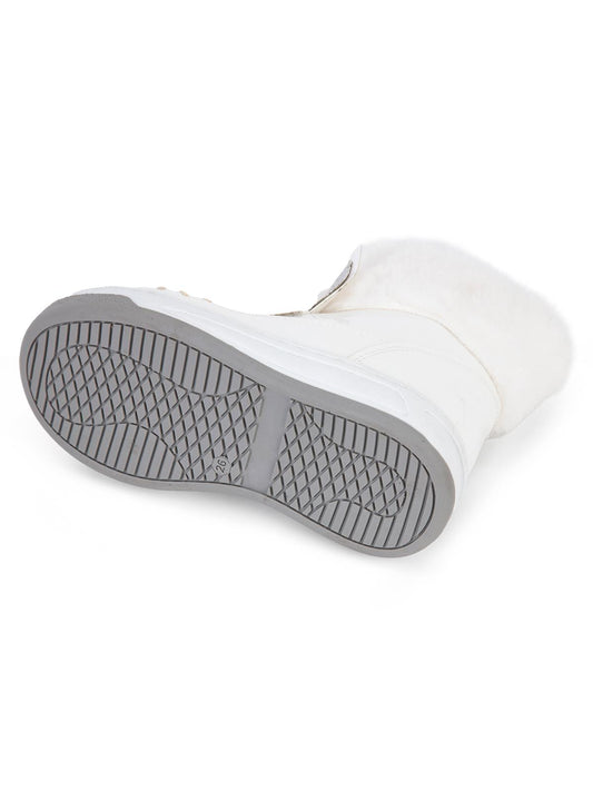 Civil Boots Kedi Nakışlı Rugan 26- Bot - Beyaz