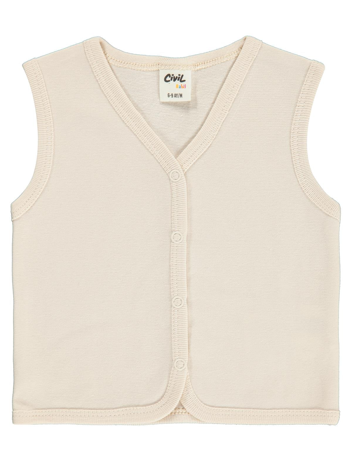 Civil Baby Basic 6-18 Ay Yelek - Bej