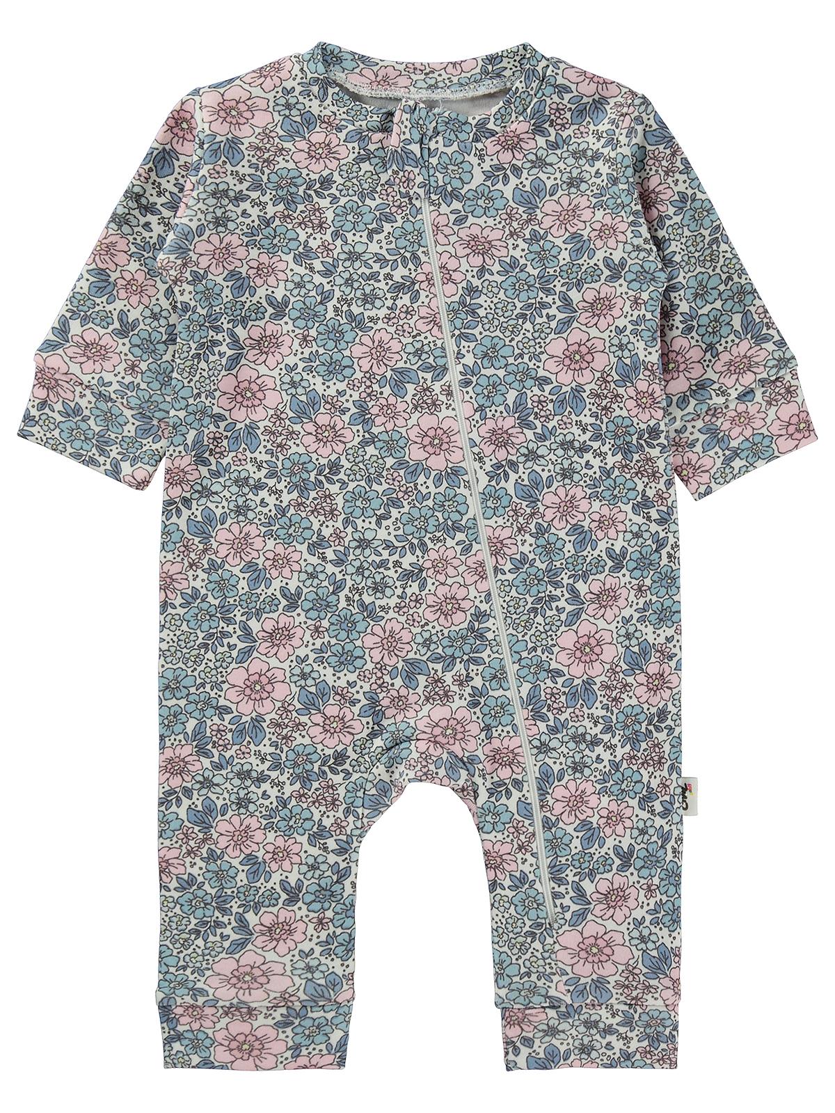 Civil Baby Çiçek Empirme Femuarlı 1-6 Ay Tulum - Ekru