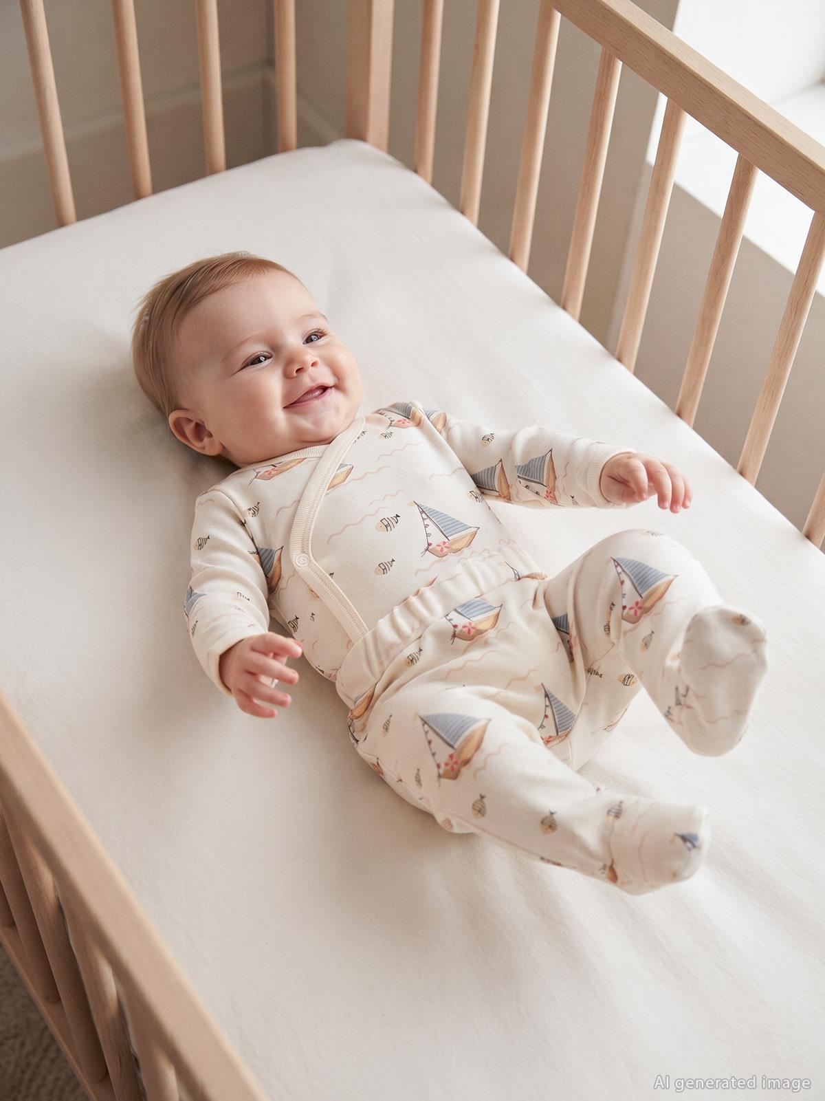 30320 Civil Baby Yelken Empirmeli 1-6 Ay Takım - Ekru