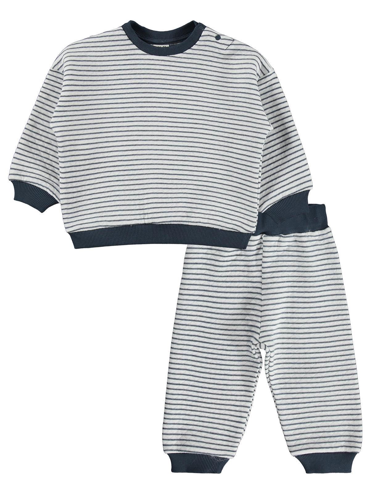 Civil Baby Çizgili 6-18 Ay Takım - Lacivert