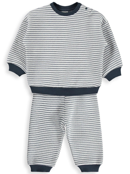 Civil Baby Çizgili 6-18 Ay Takım - Lacivert